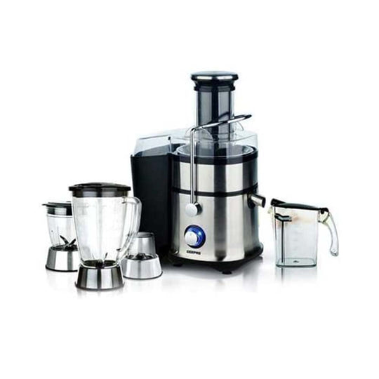 Geepas 4-in-1 Juicer Blender GSB5451 – 1.5L Jars with Attachments (800W Silver)