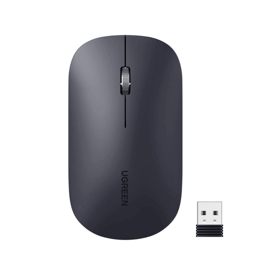 UGREEN 90372 Silent Wireless Mouse – 4000 DPI Ergonomic (Black)
