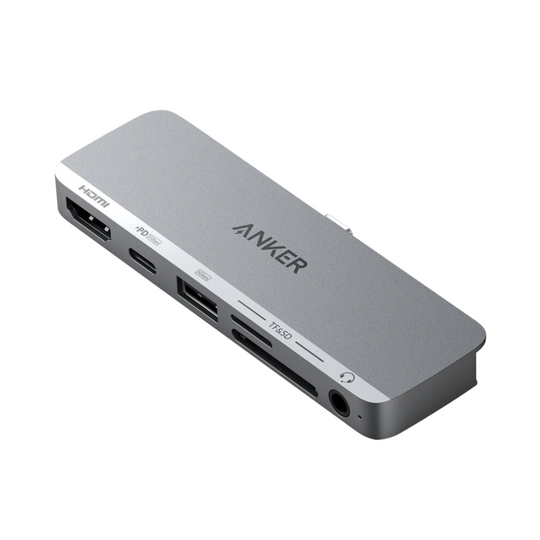 Anker 541 6-in-1 USB-C Hub for iPad – 4K@60Hz Audio (Silver)
