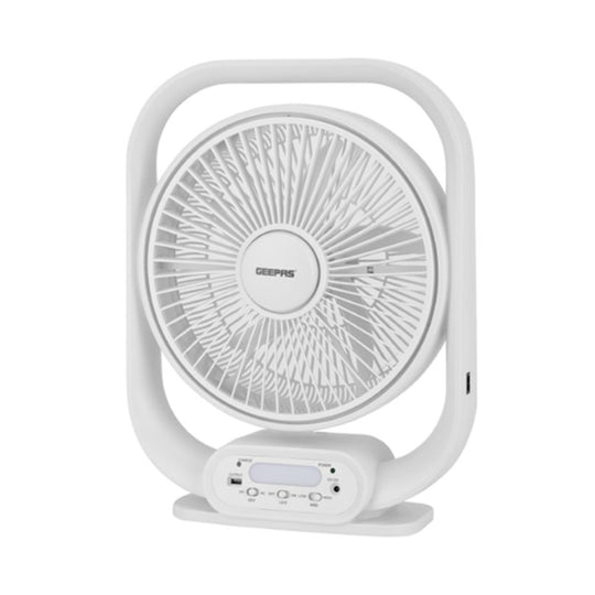 Geepas Rechargeable Portable Fan GF21189 – 6V Battery with LED Light