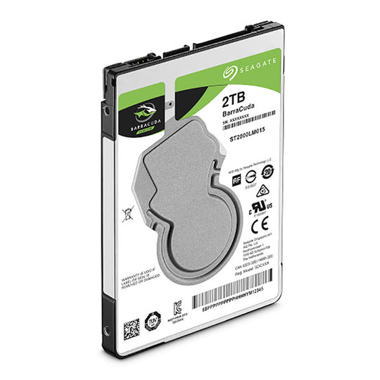 Seagate 2TB 2.5" Laptop HDD – 5400RPM 7mm Slim 200k Photos (Silver)