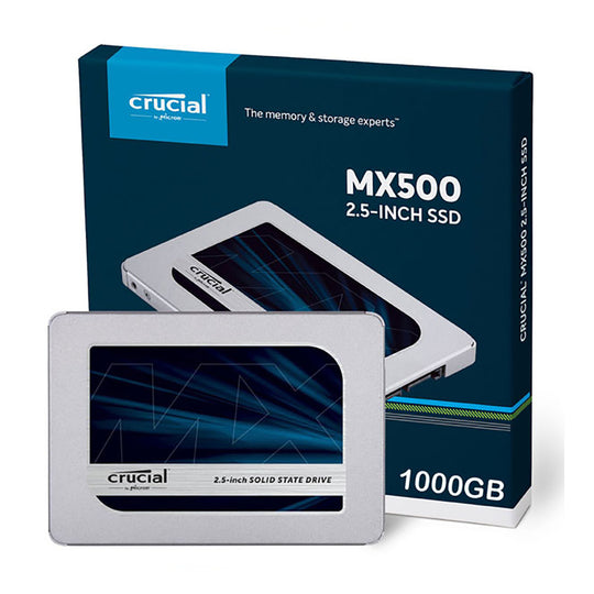 Crucial MX500 1TB 2.5" SATA SSD – 560/510MB/s AES-256 3D NAND (Blue)