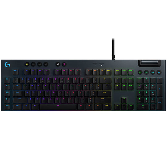 Logitech G815 LIGHTSYNC RGB Mechanical Keyboard – Low-Profile GL Clicky (Carbon)