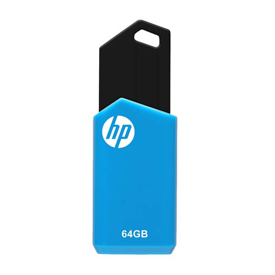 HP v150w USB 2.0 Flash Drive 64GB – Swivel Metal Design (Silver)