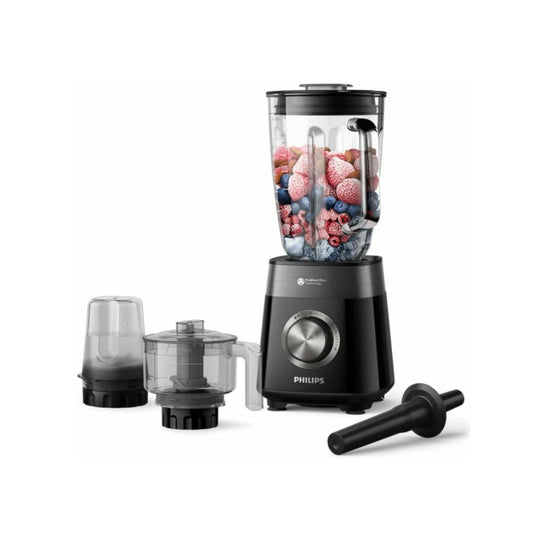 Philips 5000 Series Blender HR3033/00 – 2L Glass Jar with Mill (1200W Black)