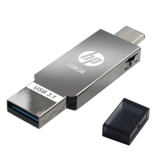 HP X304M 128GB USB 3.1 OTG Flash Drive – Type-C/A Metal (Silver)