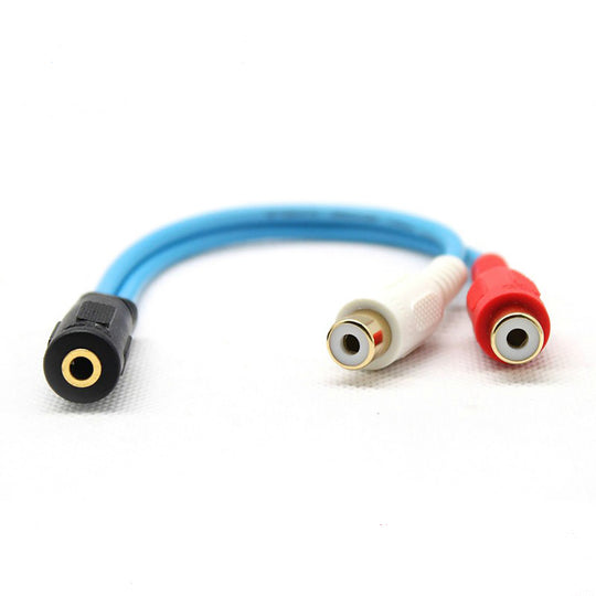 Dtech 3.5mm Female to 2 RCA Female Cable 2M DT-6210 – Stereo Y-Adapter