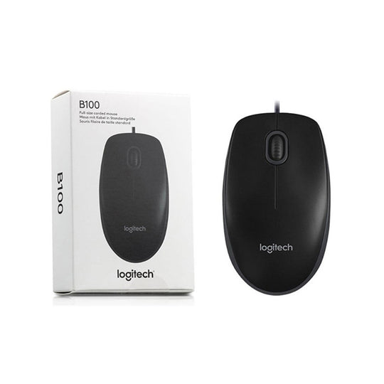 Logitech Optical USB Mouse B100 – 1000 DPI Ambidextrous (Black)