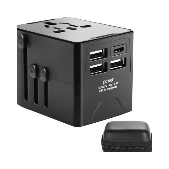 Universal Travel Adapter with USB & Type-C Ports – Worldwide Plug Converter