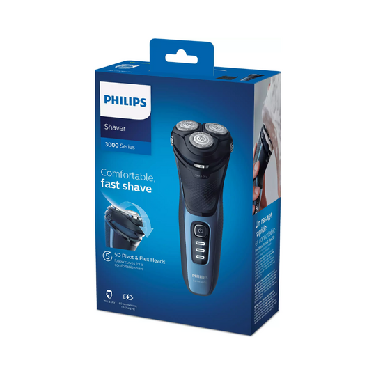 Philips S3232/52 Wet and Dry Electric Shaver 3000 Series with PowerCut Blades