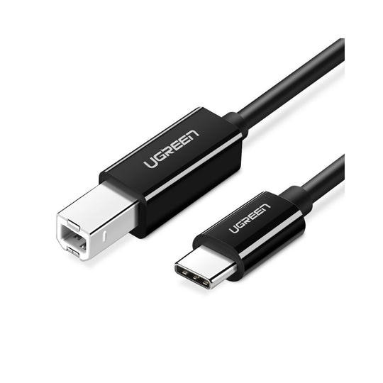 UGREEN USB-C to USB-B 2.0 Printer Cable 2M 50446 – Round (Black)
