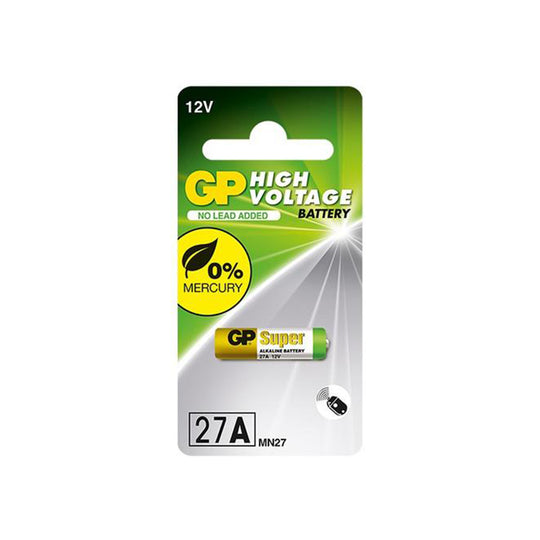 GP 27A 12V Super Alkaline Battery – Long-Lasting High-Voltage Power for Remotes