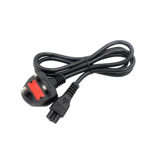 3-Pin Laptop Power Cable 1m – UK Plug with C5 Connector