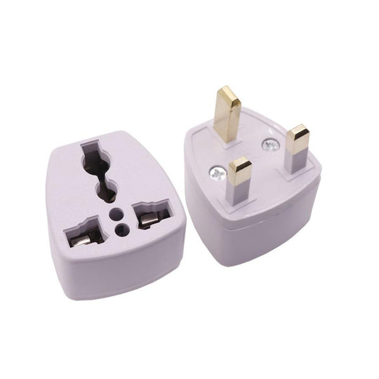 Universal UK Power Adapter Plug – Compact White Travel Converter