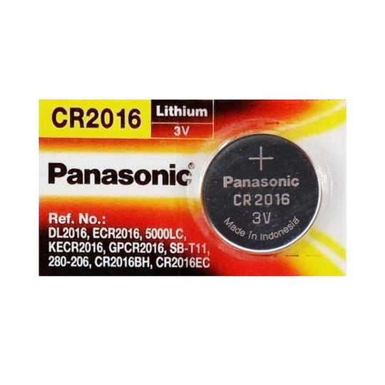 Panasonic CR2016 3V Lithium Coin Cell Battery for Watches and Electronics