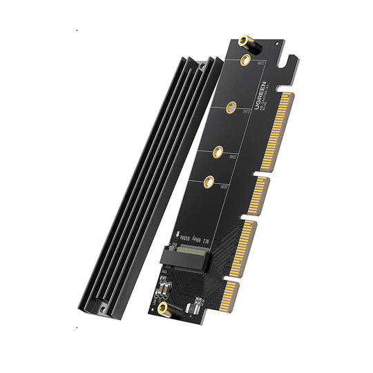 UGREEN 30715 PCIe 4.0 x4 to M.2 NVMe Adapter – 64Gbps Heatsink (Silver)