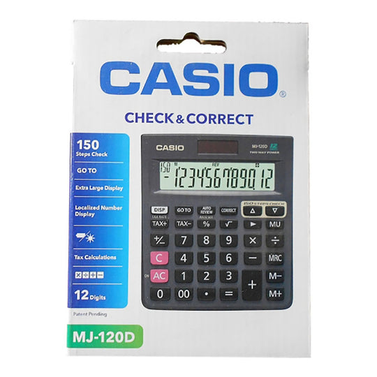 Casio MJ-120D Desktop Calculator with Tax and Profit Function