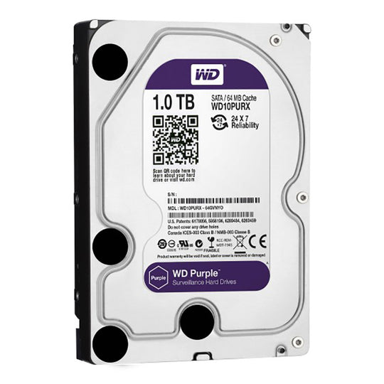 WD Purple 1TB Surveillance HDD – 5400RPM AllFrame (Purple)