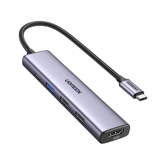 UGREEN Revodok 105 5-in-1 USB-C Hub 15495 – 100W PD 4K HDMI (Silver)
