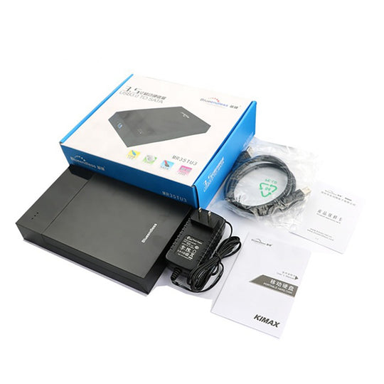 Blueendless MR35TU3 3.5" HDD Enclosure – USB 3.0 5Gbps Fan (Black)