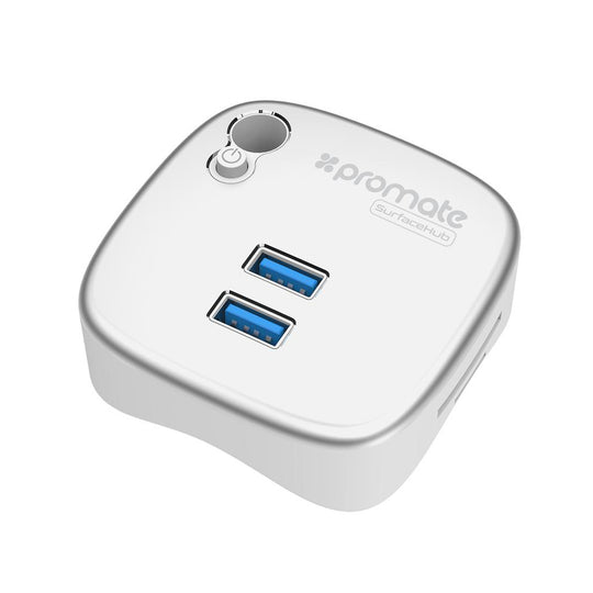 Promate SurfaceHub 4-in-1 USB Hub with Ethernet Adapter and Memory Card Reader for Microsoft Surface