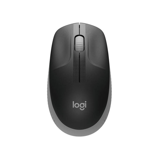 Logitech M191 Full-Size Wireless Mouse – 1000 DPI Contoured (Gray)