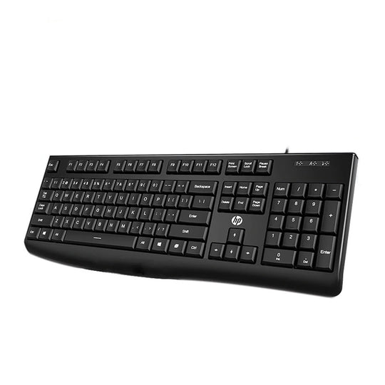 HP K200 Wired USB Keyboard – Ergonomic Non-Mechanical (Black)