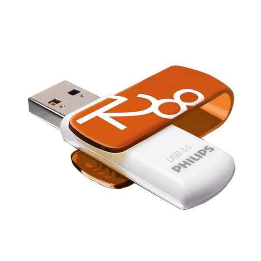 Philips Vivid USB 3.0 Flash Drive 128GB – 120MB/s Rotating Cap (Color)