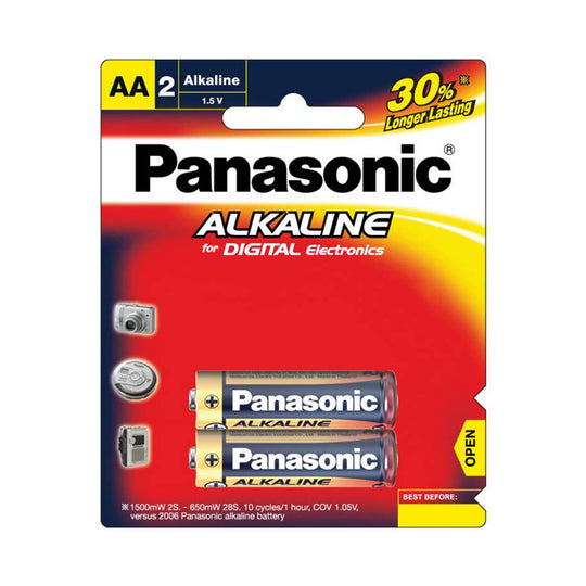 Panasonic LR6T/2B AA Alkaline Battery – Pack of 2