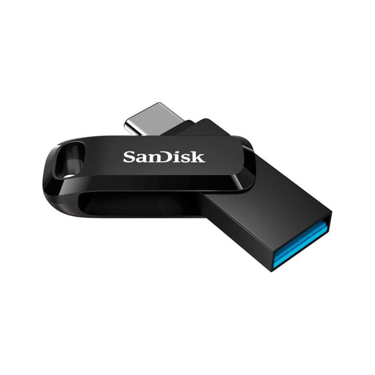 SanDisk Ultra Dual Drive Go 64GB USB-C + USB-A – 150MB/s Swivel (Black)