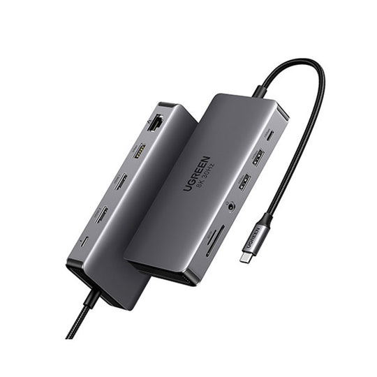 UGREEN Revodok Pro 11-in-1 USB-C Hub – Dual 4K@60Hz 100W PD (Gray)