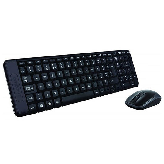Logitech MK220 Compact Wireless Keyboard + Mouse – 2.4G 24mo Battery (Black)