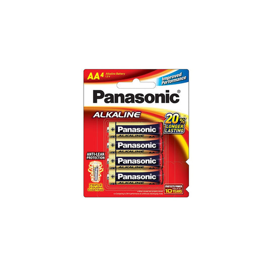 Panasonic AA Alkaline Batteries – Pack of 4 Long-Lasting