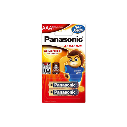 Panasonic AAA Alkaline Batteries – Pack of 2 Anti-Leak