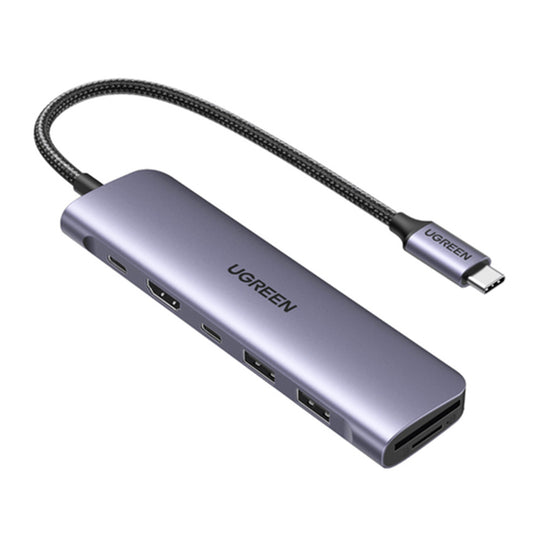 UGREEN Revodok 1071 7-in-1 USB-C Hub – 4K HDMI 95W PD (Gray)