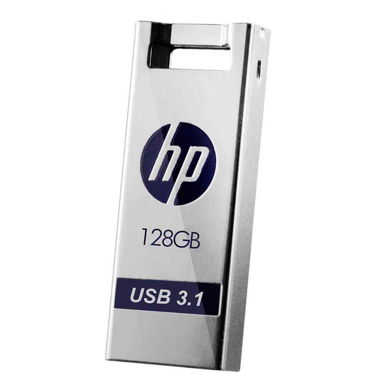HP X795W USB 3.0 Flash Drive 128GB – Capless Coin-Size (Silver)