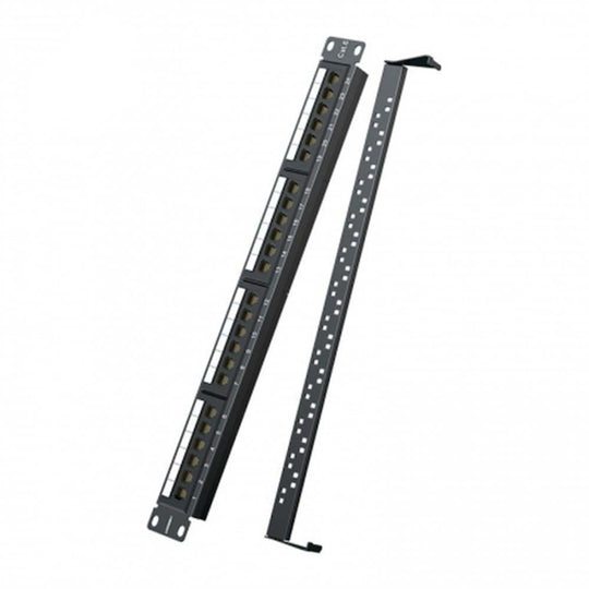 UGREEN 70423 Cat6 24-Port Patch Panel – 1U Rack Gold-Plated (Black)