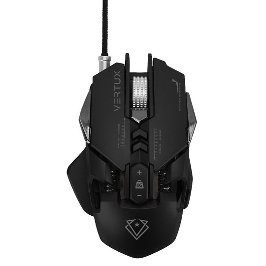 Vertux Indium Wired Gaming Mouse – 3200 DPI 8 Buttons RGB (Black)