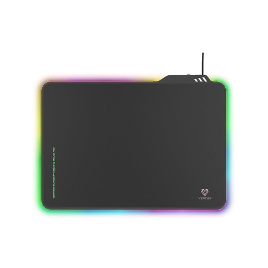 Vertux FluxPad Pro-Gaming Mouse Pad – RGB Edge Waterproof (Black)