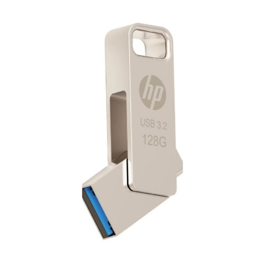 HP X206C 128GB USB 3.2 OTG Flash Drive – Type-C + A 100MB/s (Silver)