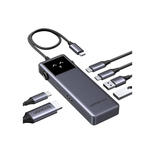 UGREEN 45155 7-in-1 USB-C Hub – 4K@60Hz 100W PD 1Gbps (Gray)
