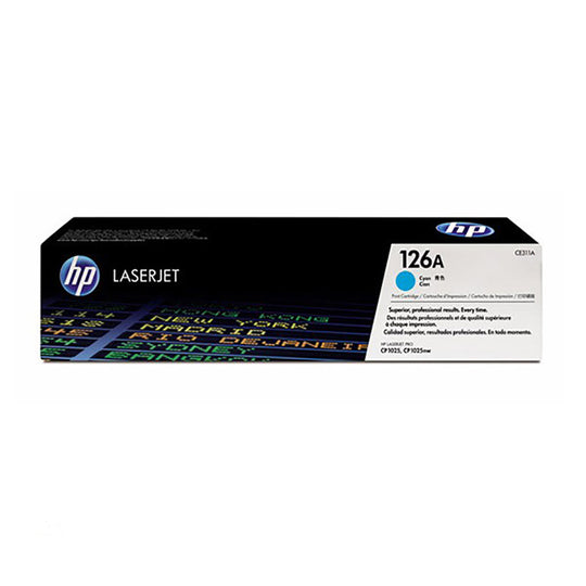 HP 126A Cyan Original LaserJet Toner Cartridge (CE311A) - 1000 Pages