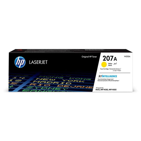 HP 207A Yellow Original LaserJet Toner Cartridge (W2212A) - 1250 Pages, JetIntelligence