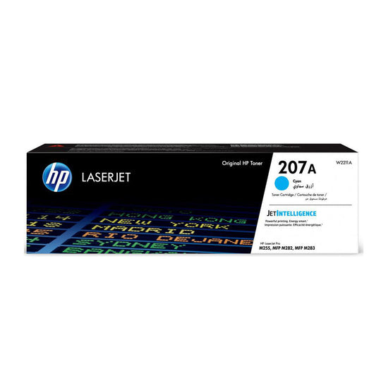 HP 207A Cyan Original LaserJet Toner Cartridge (W2211A) - 1250 Pages, JetIntelligence