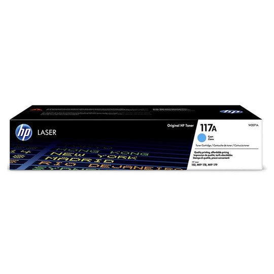 HP 117A Cyan Original LaserJet Toner Cartridge (W2071A) - 700 Pages