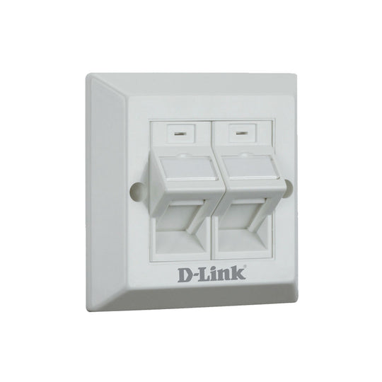 D-Link Dual-Angle Faceplate with Shutter - White, Polycarbonate ID Plate