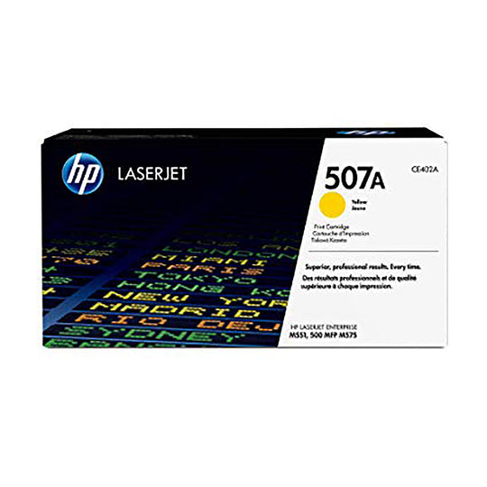 HP 507A Yellow Original LaserJet Toner Cartridge (CE402A) - 6000 Pages