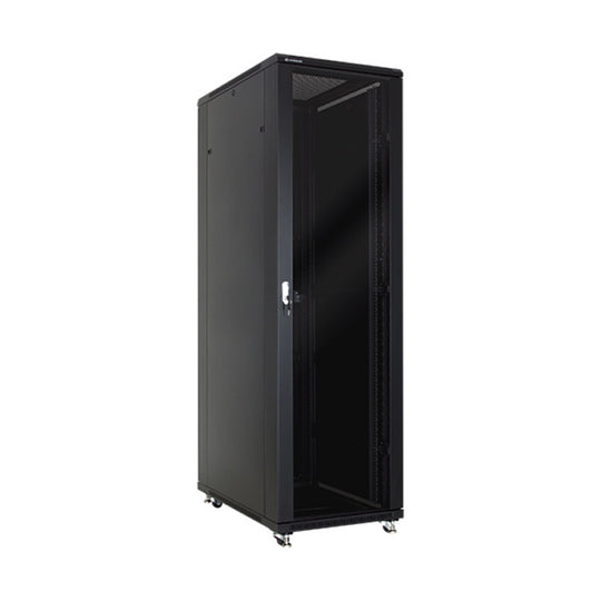 42U 19" Floor-Standing Network Cabinet - 600x800x2000mm, 300kg Load, Glass Door