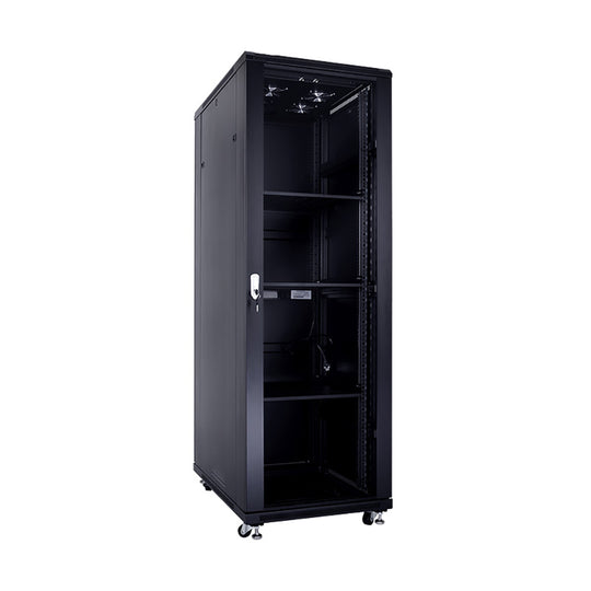 32U 19" Floor-Standing Mesh Network Cabinet - 600x1000mm, 800kg Load