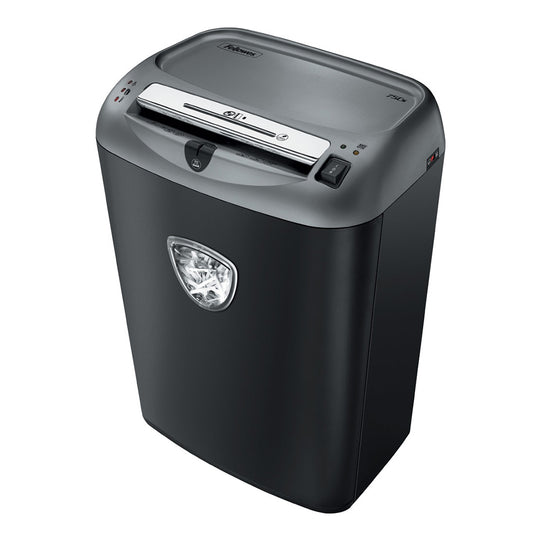 Fellowes Powershred 75Cs Cross-Cut Paper Shredder - P-4, 12-Sheet, SafeSense, 7-Gal Bin